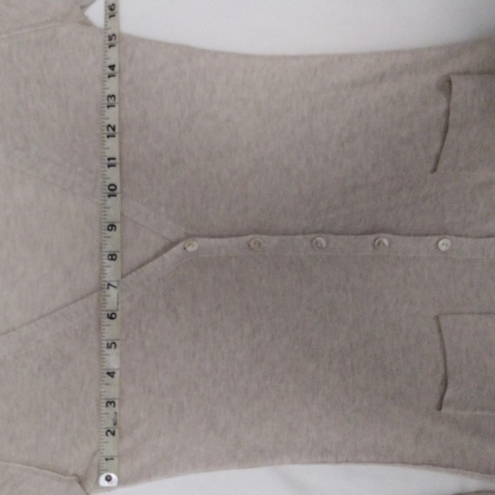 Women's Silk Banana Republic Thin Sweater Jacket Button up size Small Cream Tan - Picture 5 of 8